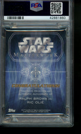 2015 Topps Star Wars Masterwork Autograph Ralph Brown as Ric Olie PSA 10 Auto